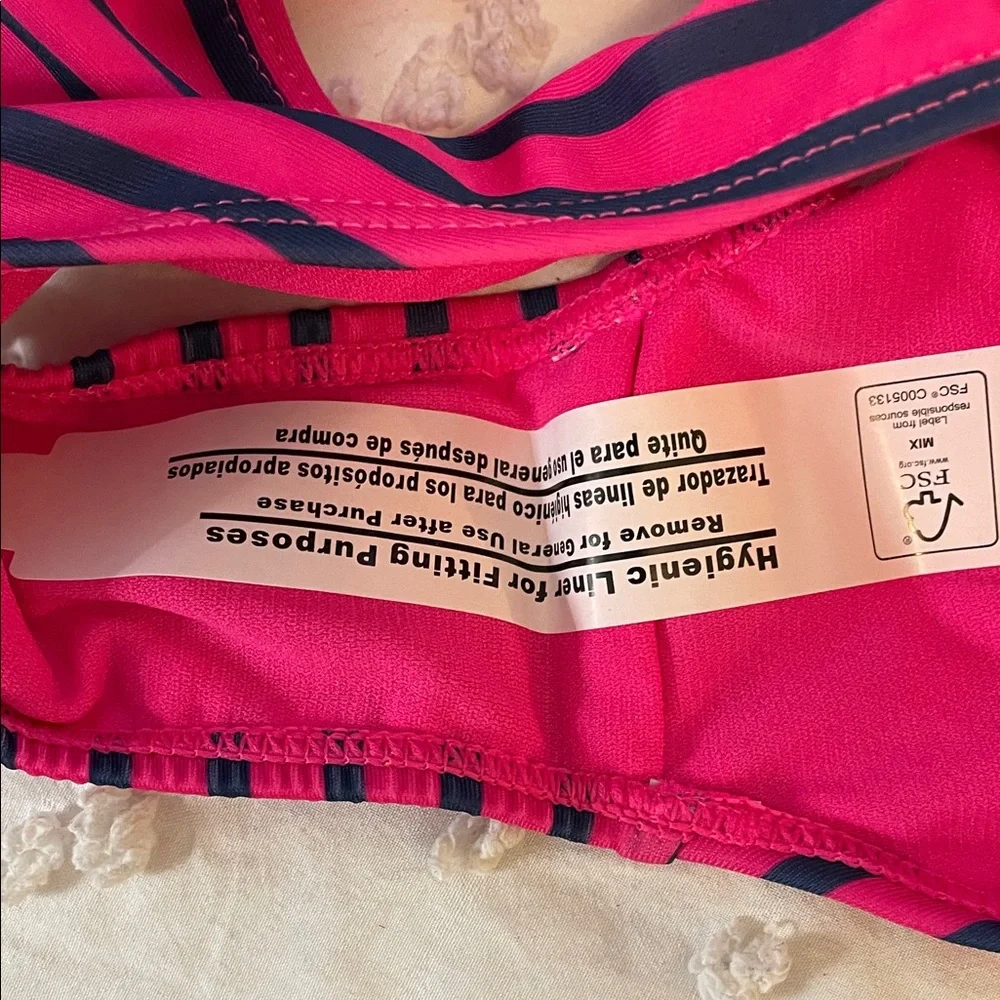 Tropical Kids Bikini Set - Navy and Pink shirt, shorts, bottoms, NWT